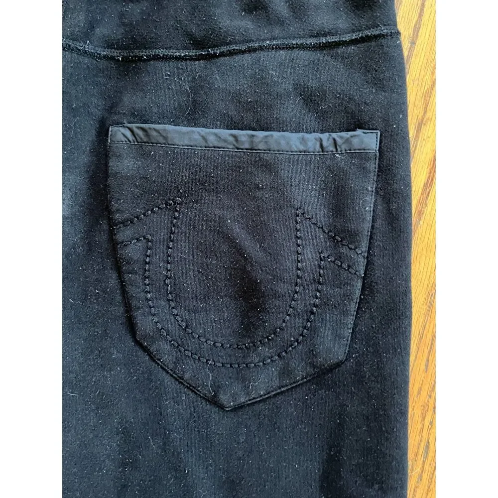 True Religion Black Lounge Trousers Casual Jogger Sweat Pants    Mens Size Small
